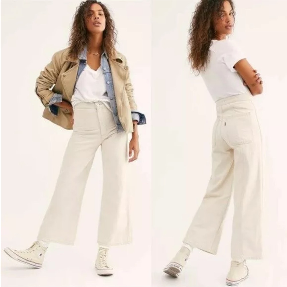 Levi's Wellthread Hemp Ribcage Wide Leg Crop Jeans